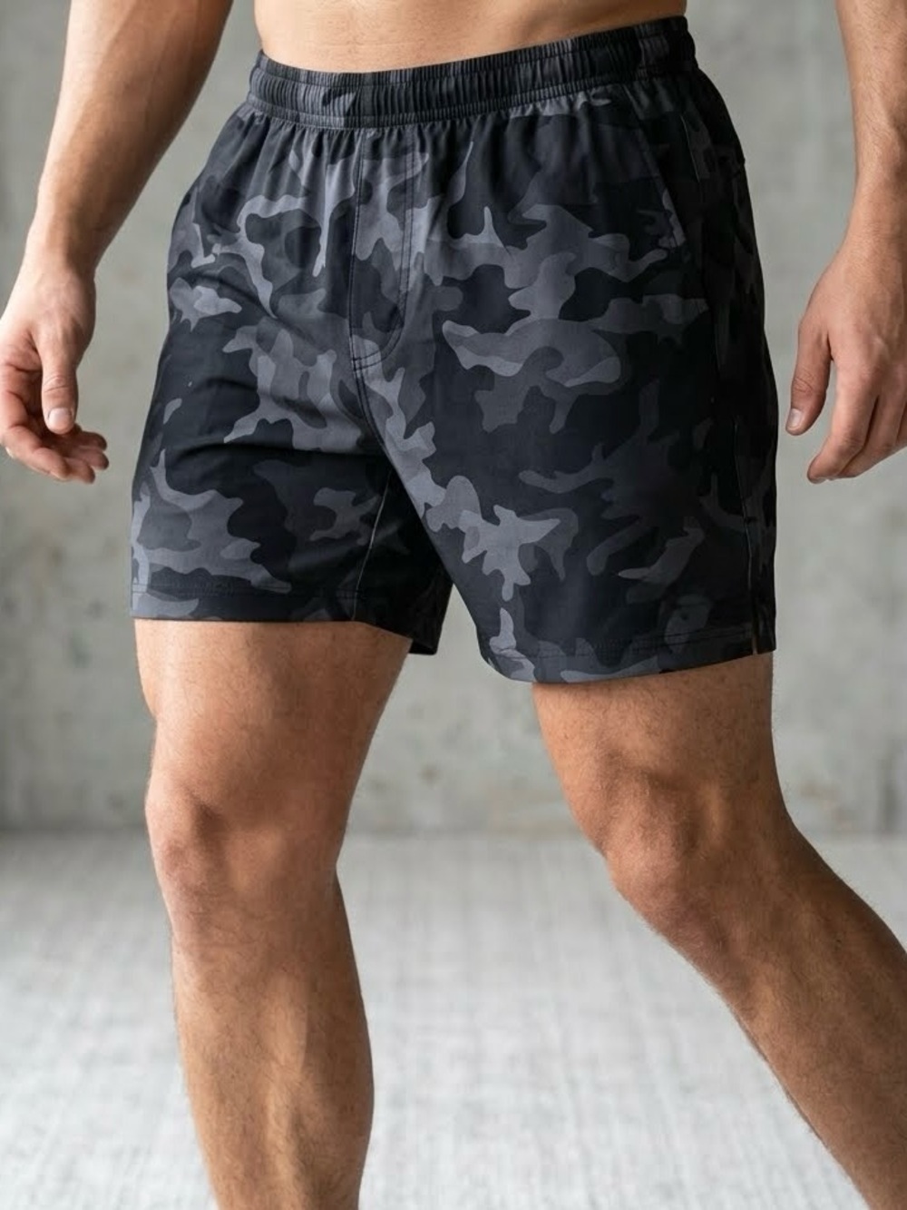 Flint Park Men's Advantage Short (UnLined), Black Camouflage Shorts, Size XL